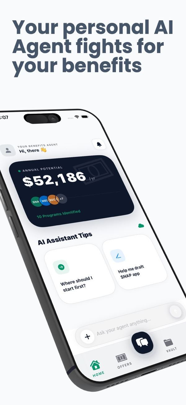 BenefitsNow app screen
