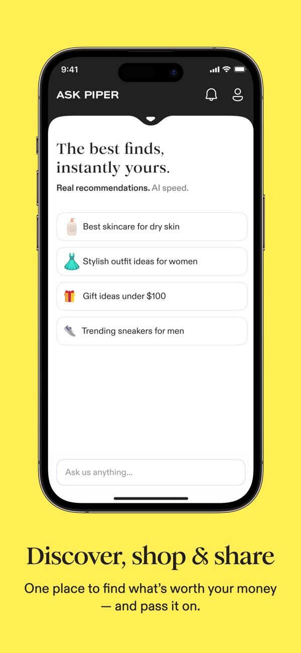 Ask Piper app screen