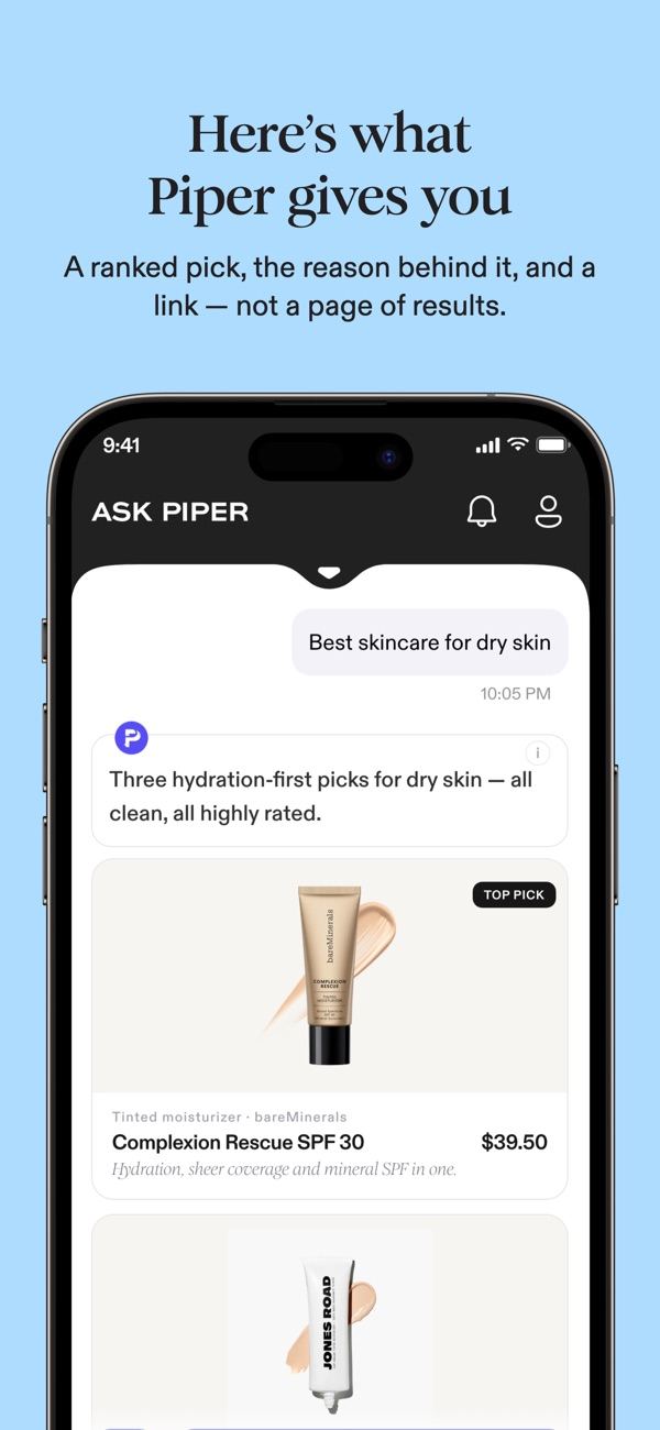 Ask Piper app screen